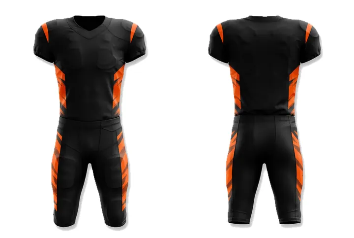 Brush stroke Geometric side panel American Football teamwear design