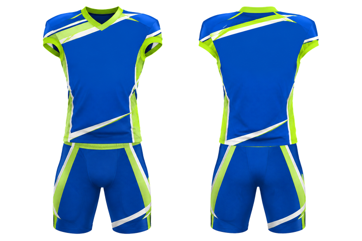 Royal Blue Diagonal Court Line Architecture American Football Alternate Or 7v7 Uniform American Football teamwear design