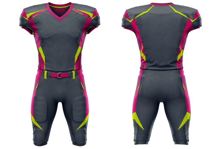 Slate Split Sash Geometry American Football Padded Game Uniform American Football teamwear design