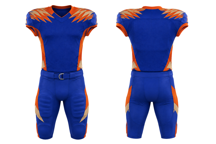 Cobalt Angular Shoulder Burst American Football Practice Uniform American Football teamwear design