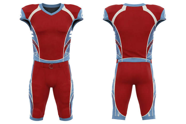 Brick Red Minimal Arch And Orbit Geometry American Football Practice Uniform American Football teamwear design
