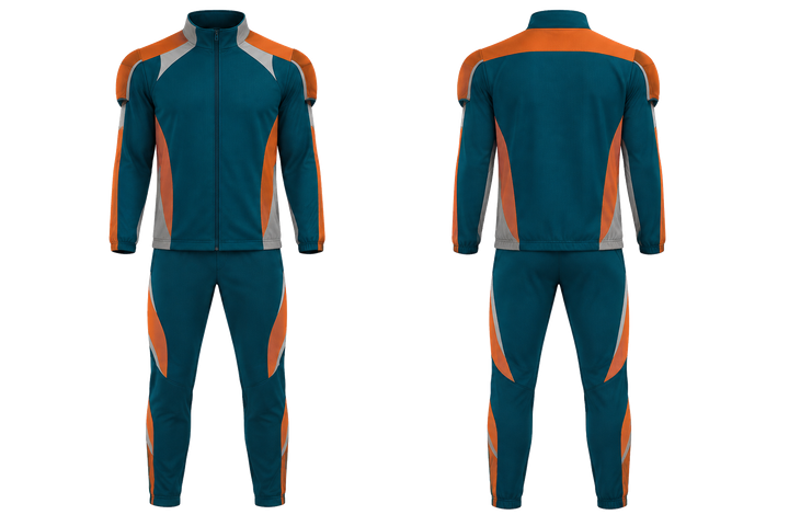 Petrol Teal Clean Split Body Color Architecture American Football Sideline Warm Up Set American Football teamwear design