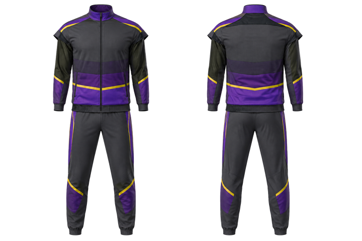 Charcoal Layered Horizon Bands American Football Sideline Warm Up Set American Football teamwear design