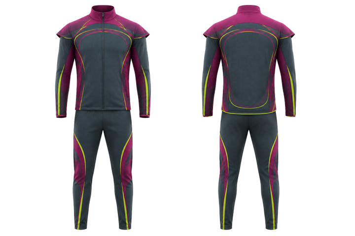 Slate Nested Contour Arcs American Football Sideline Warm Up Set American Football teamwear design