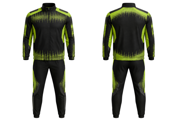 Black Tonal Soundwave Rhythm American Football Sideline Warm Up Set American Football teamwear design
