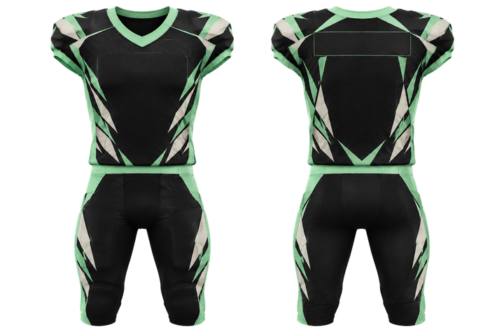 Obsidian Black Fractured Diamond Field American Football Youth Football Uniform American Football teamwear design