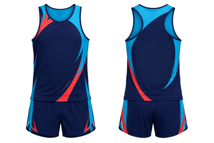 Midnight Navy Asymmetric Speed Panel Sweep Athletics Race Kit Athletics teamwear design