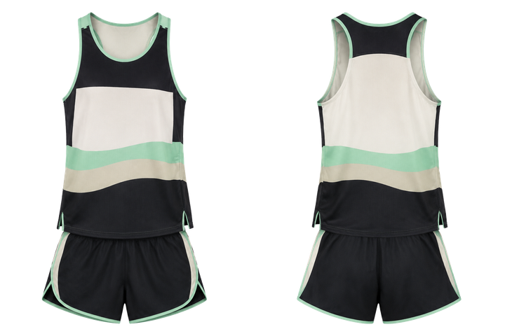 Obsidian Black Layered Horizon Bands Athletics Race Kit Athletics teamwear design