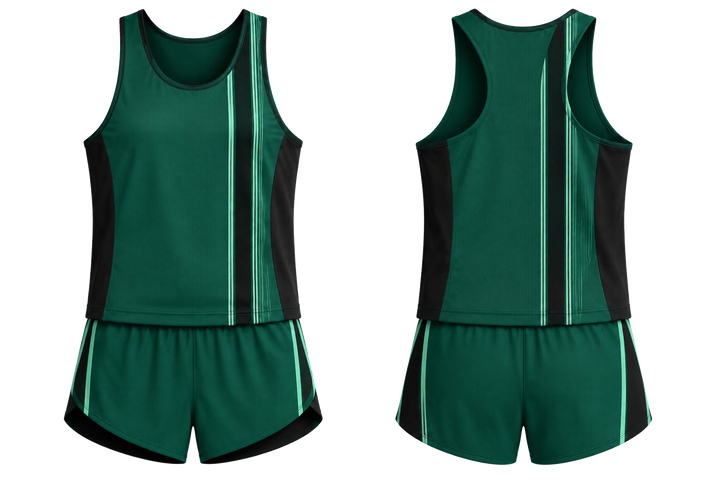 Emerald Offset Vertical Race Stripe Athletics Race Kit Athletics teamwear design