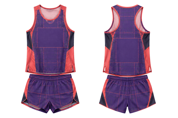 Purple Oversized Tonal Grid Athletics Race Kit Athletics teamwear design