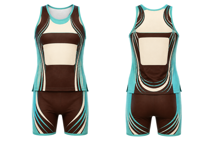 Dark Chocolate Nested Contour Arcs Athletics Relay Or Field Event Kit Athletics teamwear design
