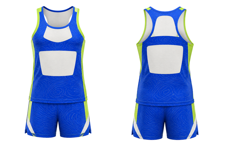 Royal Blue Contained Topographic Contour Field Athletics Track Training Set Athletics teamwear design