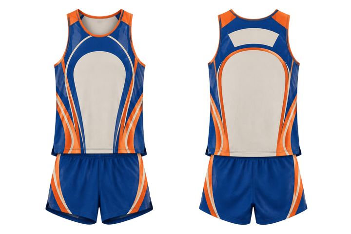 Cobalt Nested Contour Arcs Athletics Track Training Set Athletics teamwear design