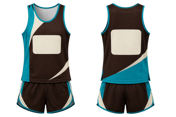Dark Chocolate Split Sash Geometry Athletics Track Training Set Athletics teamwear design