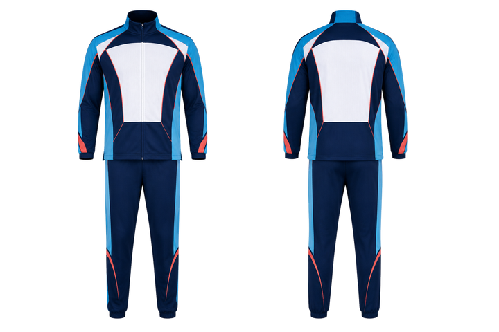 Midnight Navy Minimal Arch And Orbit Geometry Athletics Track Warm Up Set Athletics teamwear design