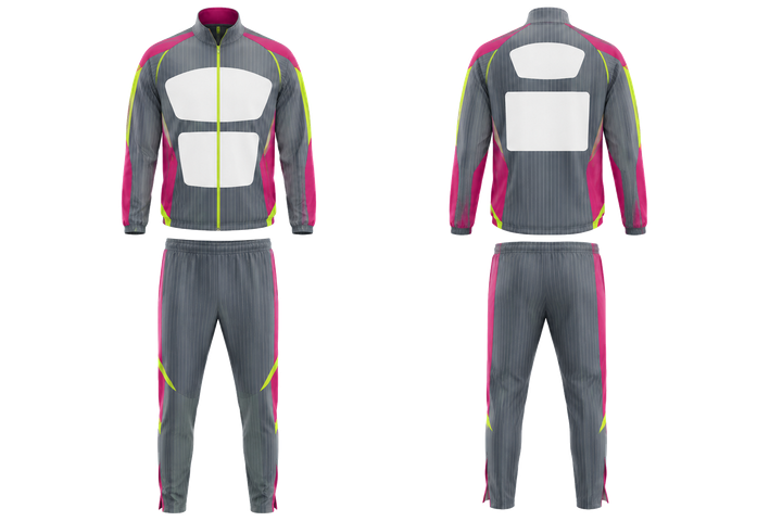 Slate Wide Modern Pinstripe Field Athletics Track Warm Up Set Athletics teamwear design