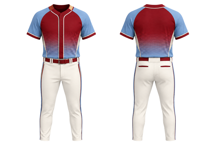 Brick Red Compressed Gradient Illusion Made Only From Flat Bands Baseball Diamond Training Set Baseball teamwear design