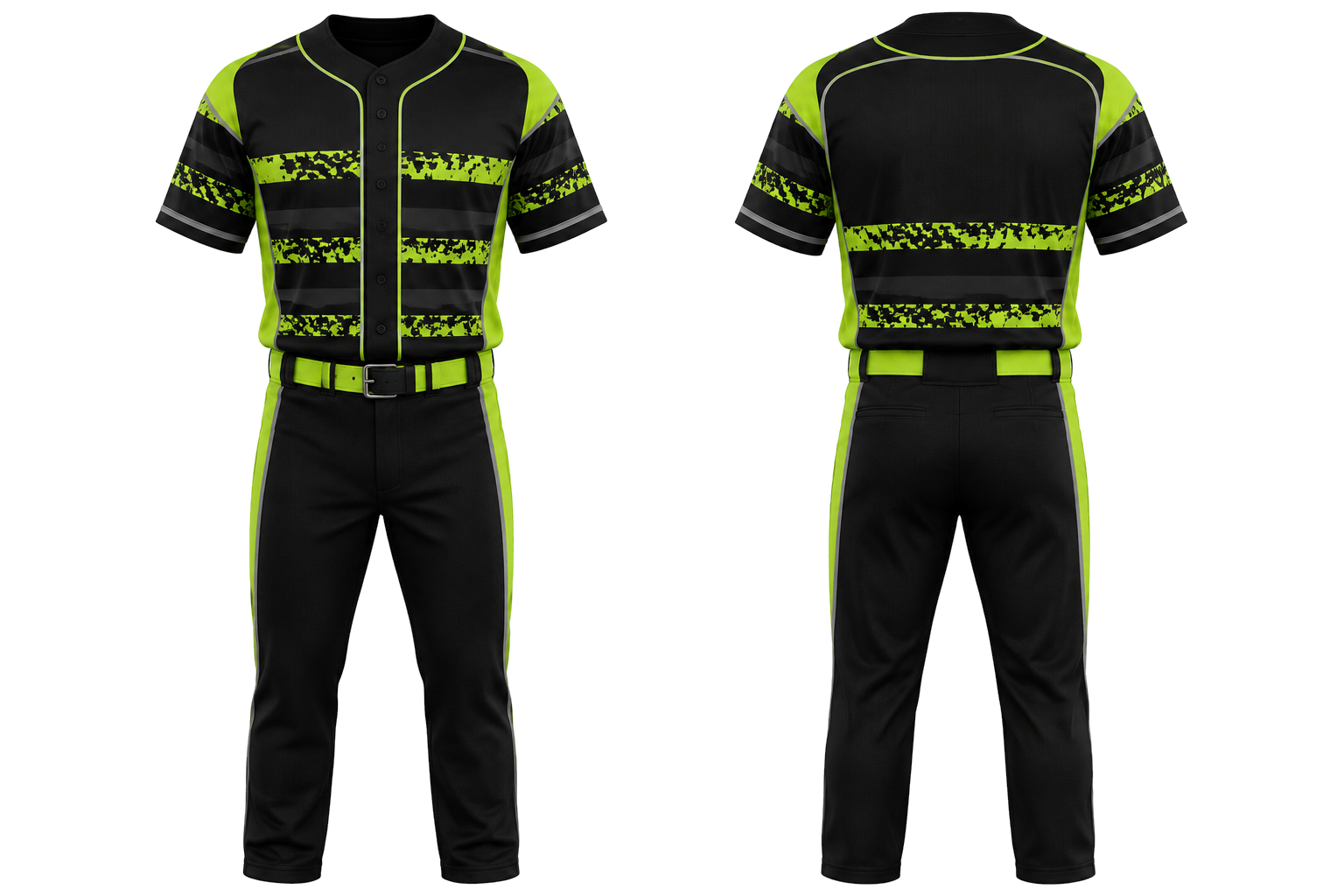 Black Broken Heritage Hoops Baseball Game Uniform combined front and back custom uniform design