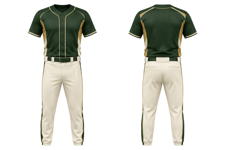Forest Green Low Contrast Ripple Map Baseball Game Uniform Baseball teamwear design