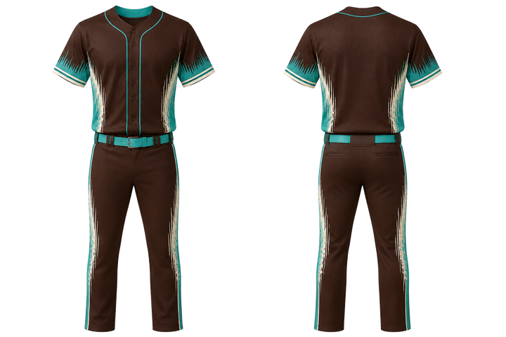 Dark Chocolate Tonal Soundwave Rhythm Baseball Game Uniform Baseball teamwear design