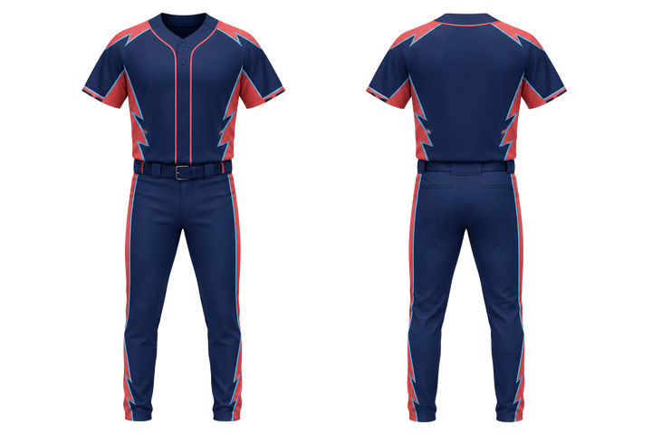 Indigo Negative Space Lightning Channel Baseball Heritage Alternate Uniform Baseball teamwear design