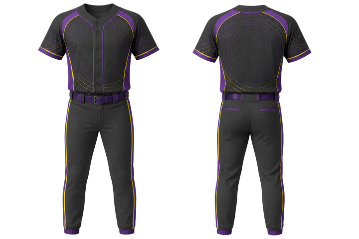 Charcoal Nested Contour Arcs Baseball Youth Or Fitted Diamond Uniform Baseball teamwear design