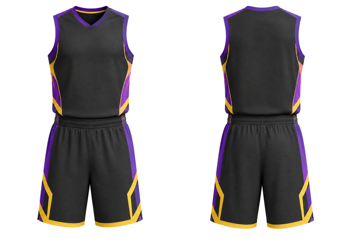 Charcoal Bold Sleeve To Side Bridge Basketball Practice Set Basketball teamwear design