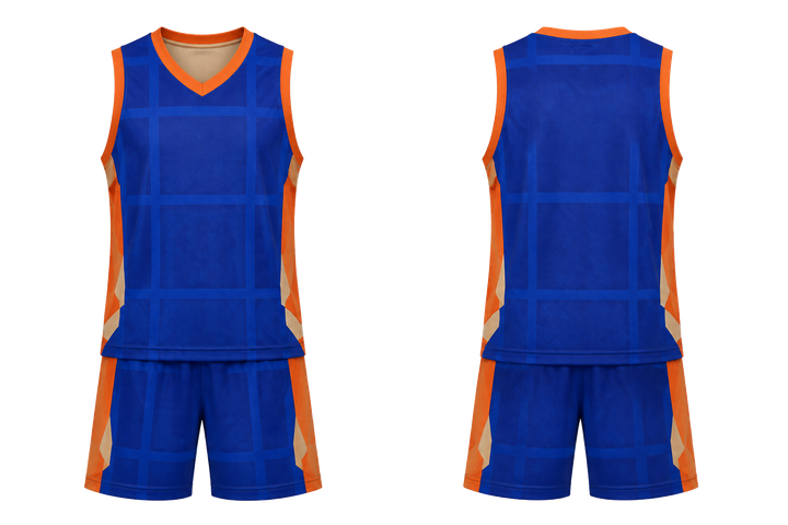 Cobalt Oversized Tonal Grid Basketball Practice Set Basketball teamwear design