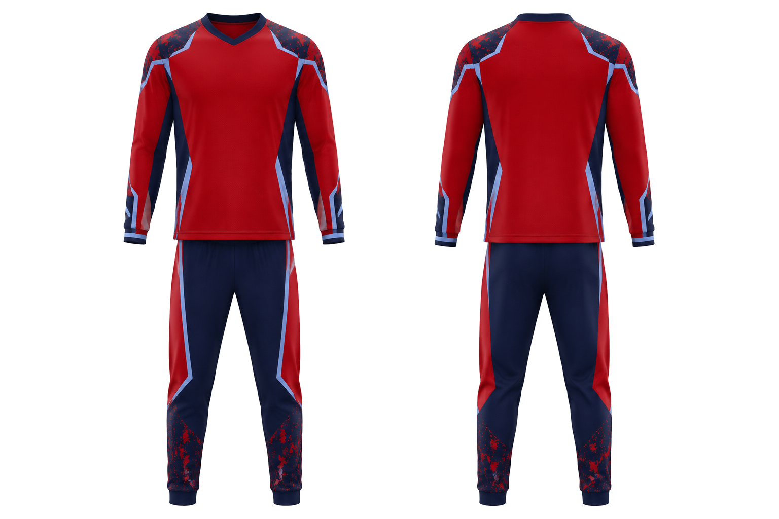 Deep Red Broken Heritage Hoops Basketball Shooting Warm Up Set combined front and back custom uniform design