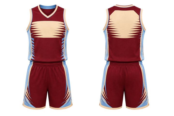 Deep Maroon Compressed Gradient Illusion Made Only From Flat Bands Basketball Women's Or Youth Court Uniform Basketball teamwear design