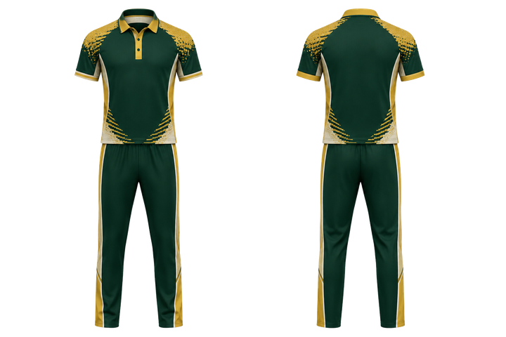 Forest Green Pixel To Panel Fade Built From Flat Bands Cricket Cricket Training Kit Cricket teamwear design