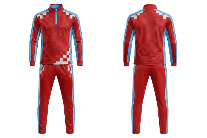 Brick Red Stepped Chequer Field With Original Spacing Cricket Cricket Travel Set Cricket teamwear design