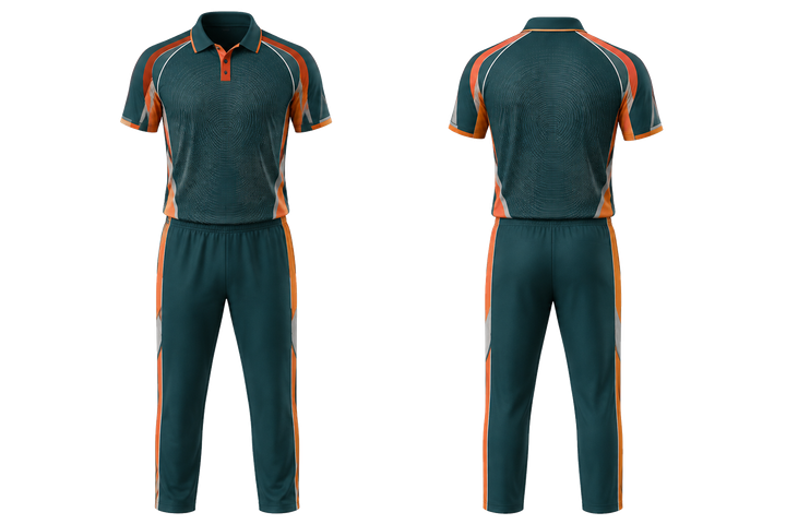 Petrol Teal Nested Contour Arcs Cricket Premium Whites Or Alternate Kit Cricket teamwear design