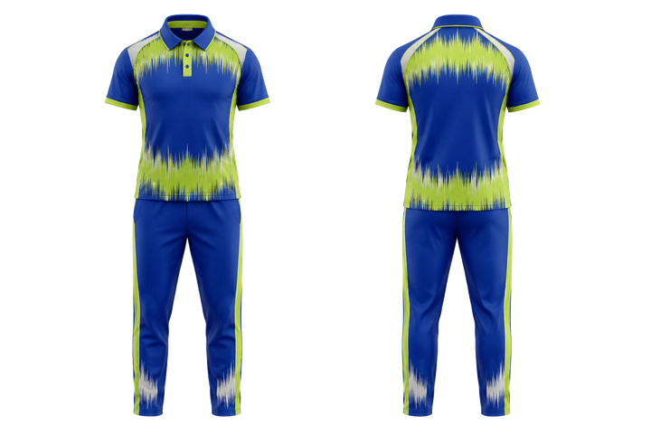 Royal Blue Tonal Soundwave Rhythm Cricket Women's Or Academy Cricket Kit Cricket teamwear design