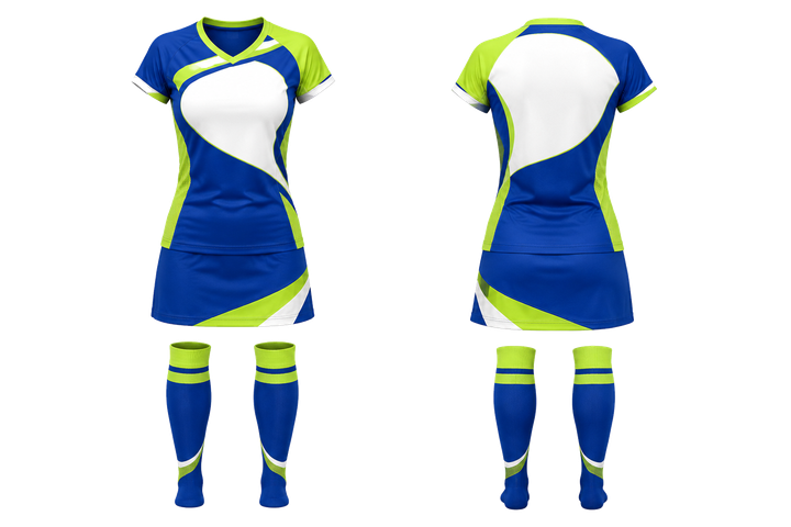 Royal Blue Asymmetric Speed Panel Sweep Field Hockey Field Match Uniform Field Hockey teamwear design