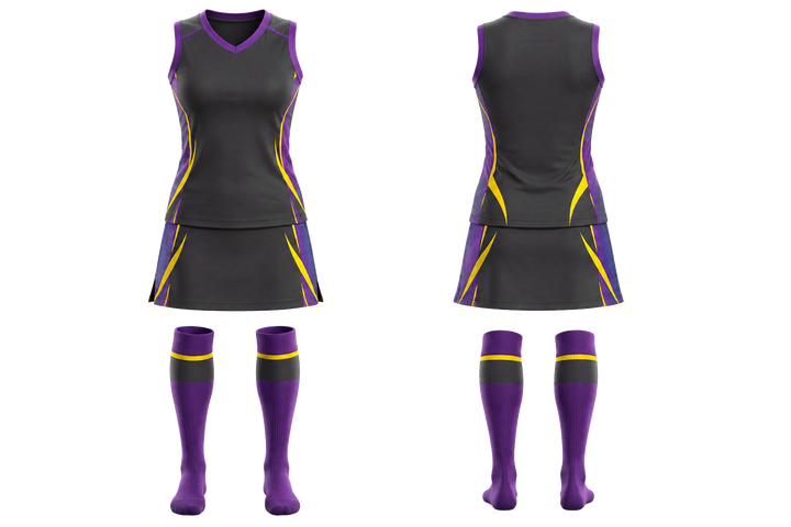 Charcoal Curved Body Mapped Side Flow Field Hockey Field Match Uniform Field Hockey teamwear design