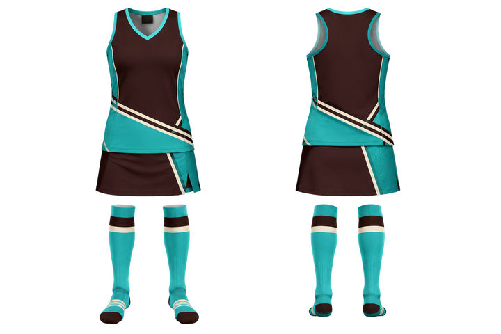 Dark Chocolate Diagonal Court Line Architecture Field Hockey Field Match Uniform Field Hockey teamwear design