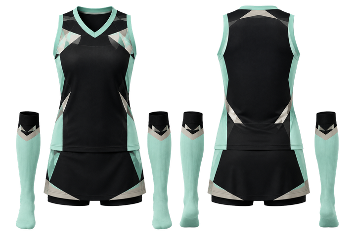 Obsidian Black Faceted Shield Geometry Field Hockey Field Match Uniform Field Hockey teamwear design