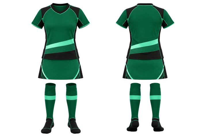 Emerald Layered Horizon Bands Field Hockey Field Match Uniform Field Hockey teamwear design
