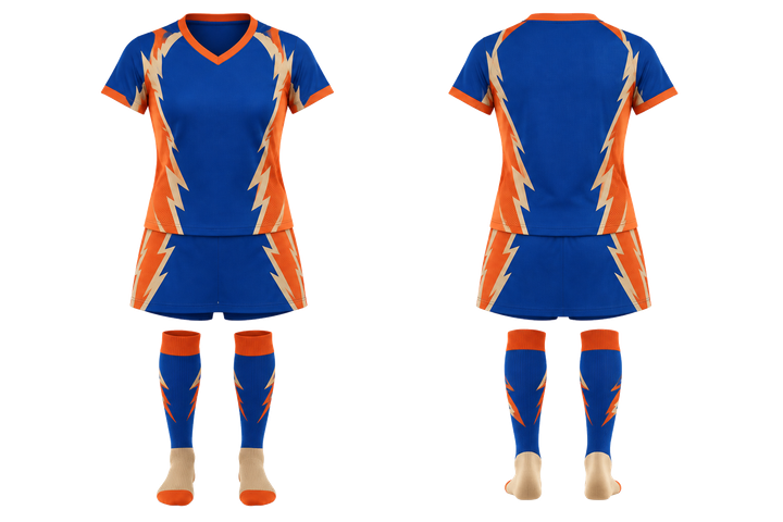 Cobalt Negative Space Lightning Channel Field Hockey Field Match Uniform Field Hockey teamwear design