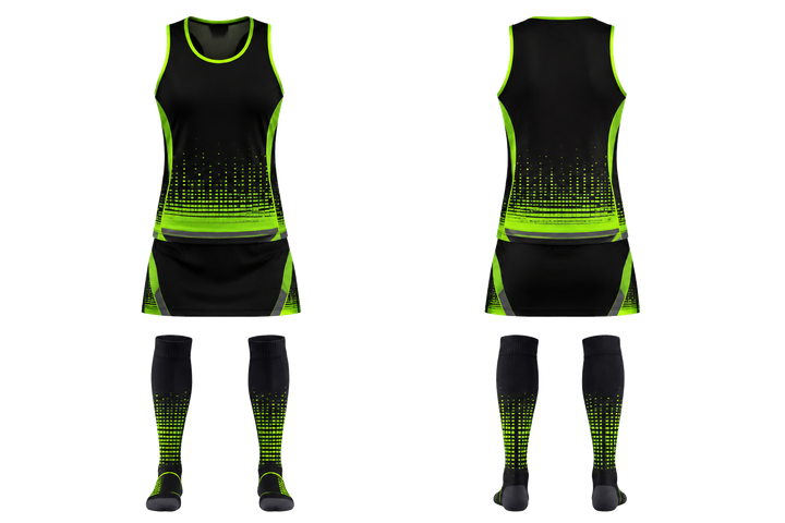 Black Pixel To Panel Fade Built From Flat Bands Field Hockey Field Match Uniform Field Hockey teamwear design