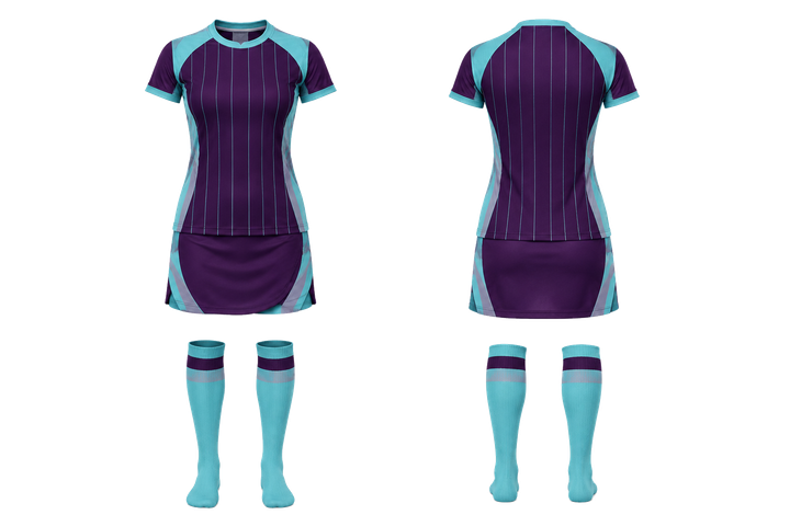 Plum Wide Modern Pinstripe Field Field Hockey Field Match Uniform Field Hockey teamwear design