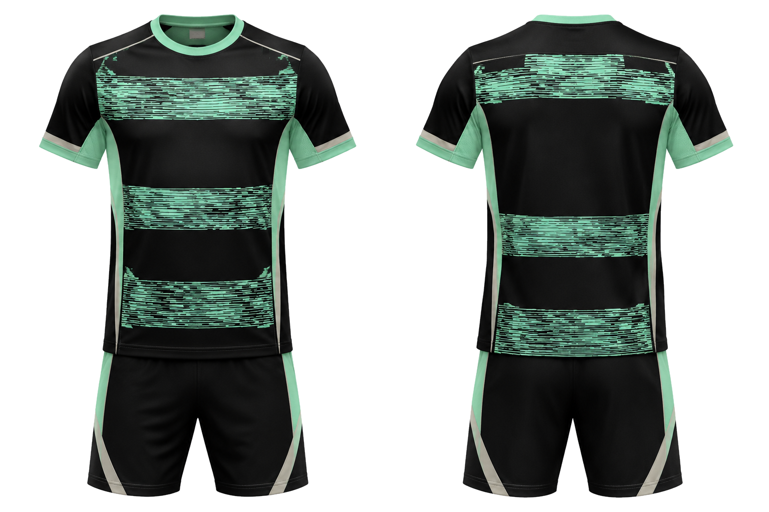 Obsidian Black Broken Heritage Hoops Field Hockey Field Training Set combined front and back custom uniform design