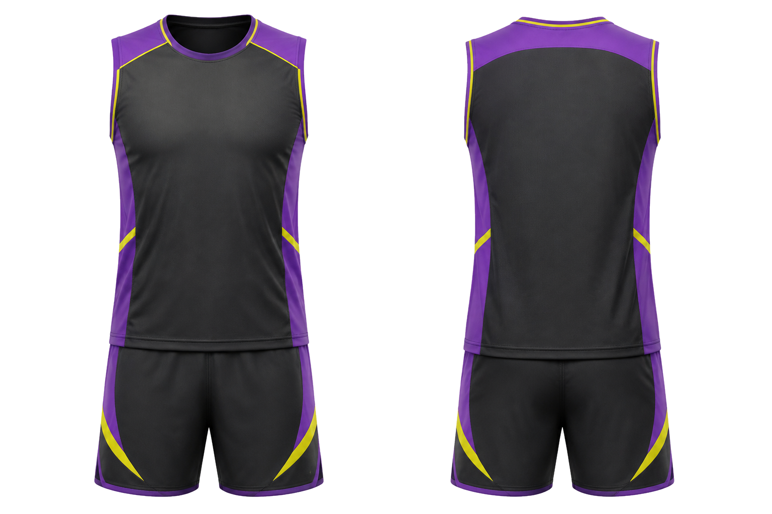 Charcoal Clean Split Body Color Architecture Field Hockey Field Training Set combined front and back custom uniform design