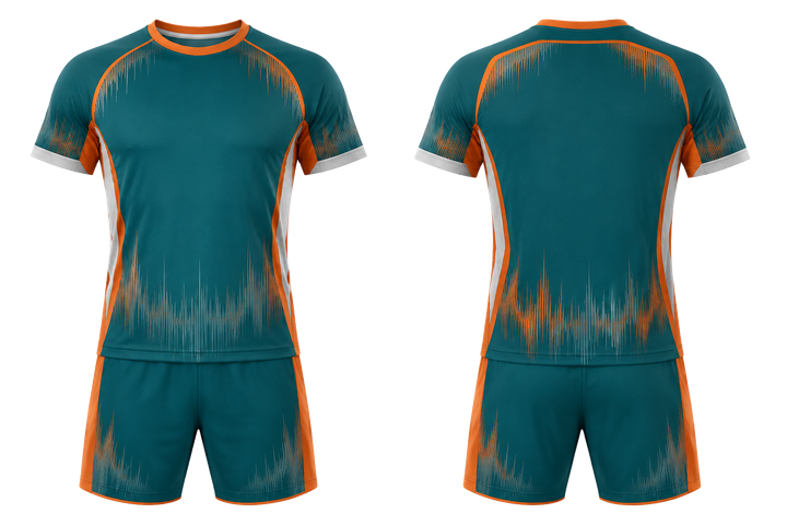 Petrol Teal Tonal Soundwave Rhythm Field Hockey Field Training Set Field Hockey teamwear design