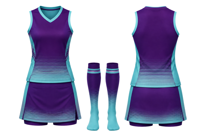 Plum Compressed Gradient Illusion Made Only From Flat Bands Field Hockey Women's Or Youth Field Uniform Field Hockey teamwear design