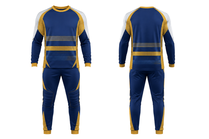 Marine Blue Layered Horizon Bands Handball Goalkeeper Or Alternate Uniform Handball teamwear design