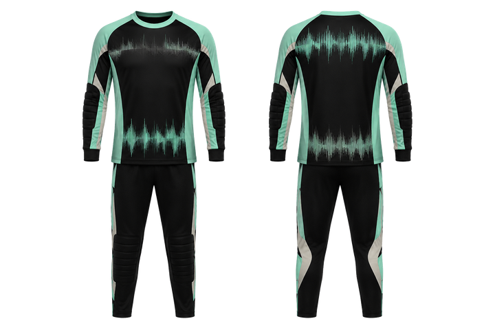 Obsidian Black Tonal Soundwave Rhythm Handball Goalkeeper Or Alternate Uniform Handball teamwear design