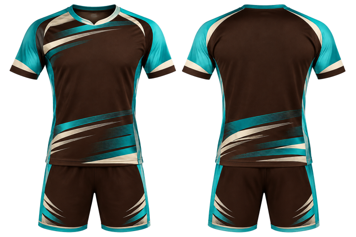 Dark Chocolate Compressed Gradient Illusion Made Only From Flat Bands Handball Indoor Match Uniform Handball teamwear design