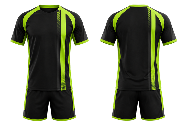 Black Offset Vertical Race Stripe Handball Indoor Match Uniform Handball teamwear design